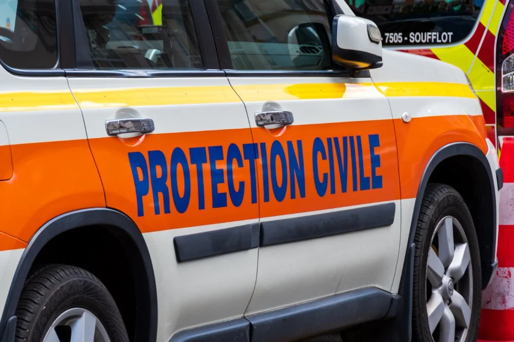 Véhicule d intervention de la Protection civile belge en mission
