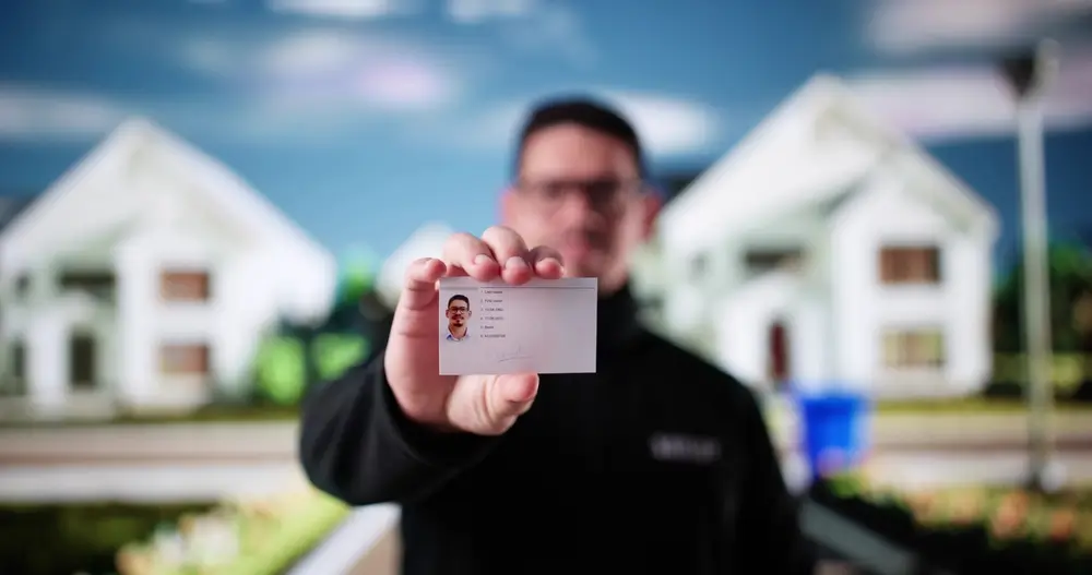 Candidat présentant sa carte d'identité pour la vérification de son dossier d'inscription aux épreuves.